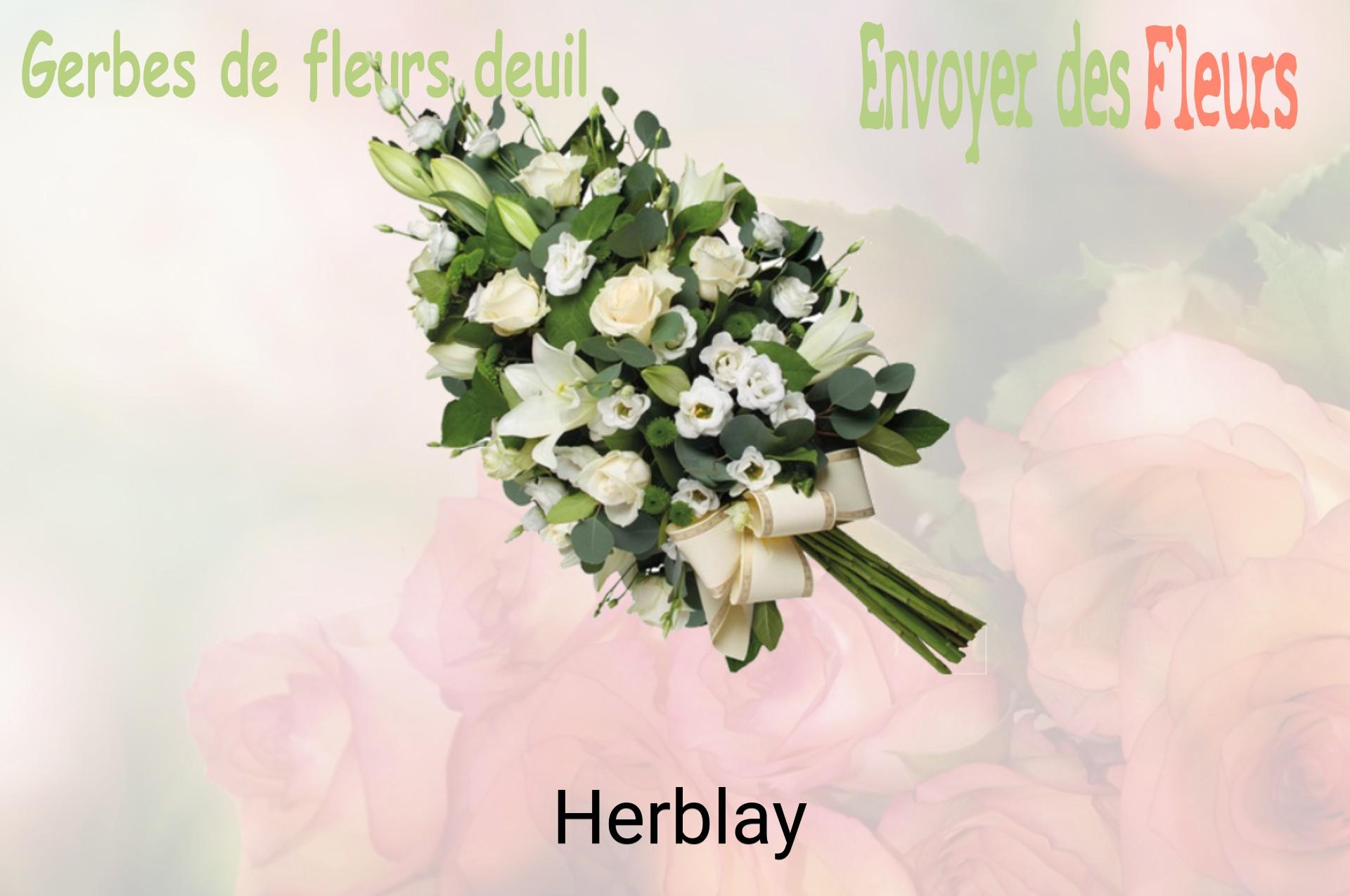 Gerbe de fleurs de deuil livrée à Herblay